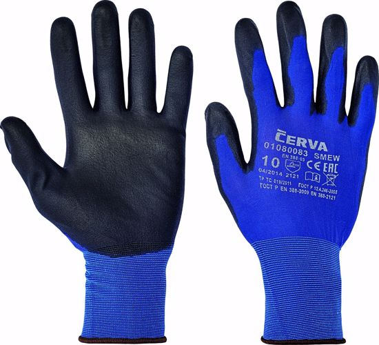 Obrázek z SMEW rukavice nylonové-18G modrá/černá 